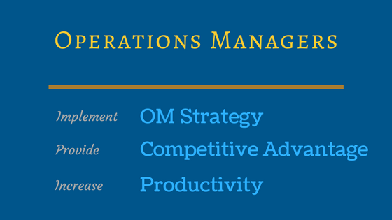 duties of operations managers